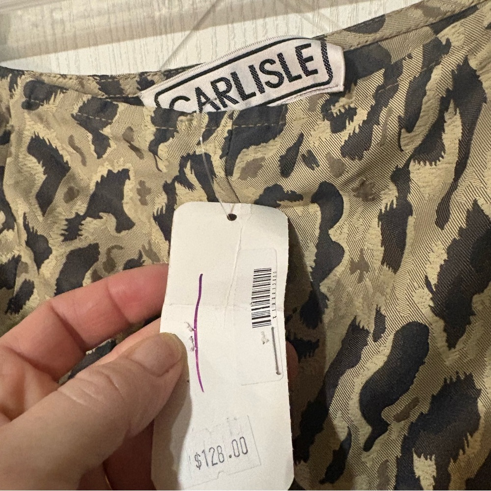 CARLISLE Straight Leg Trouser/Leopard Black Tan /Chic / Sophisticated/ Office/8 - Picture 3 of 6
